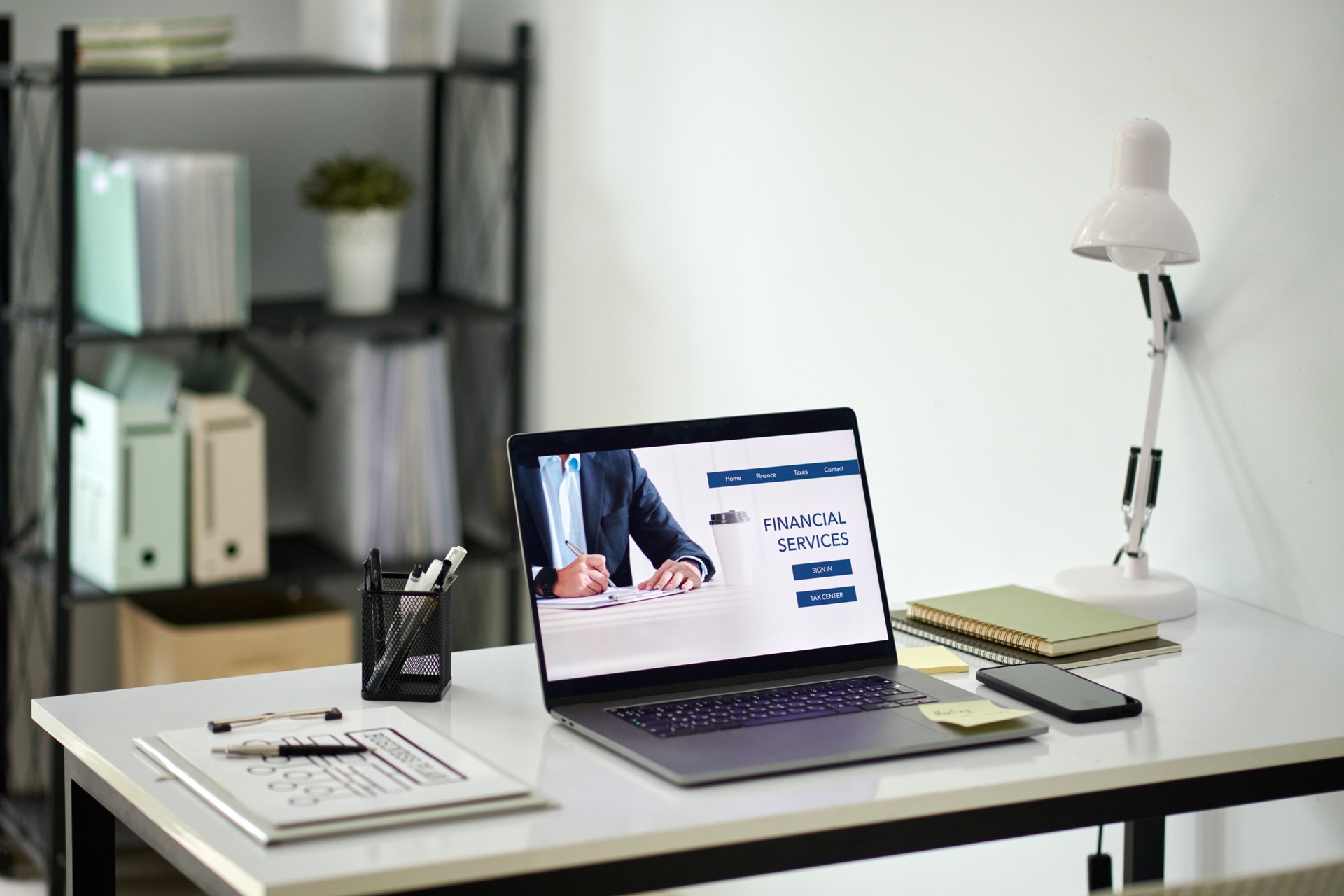 Workplace of Entrepreneur in Office